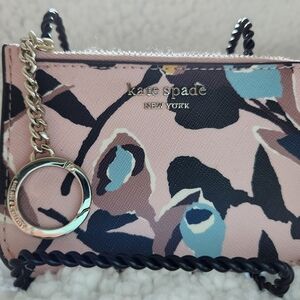 LOW START kate spade floral print pink blue black wristlet